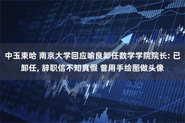 中玉束哈 南京大学回应喻良卸任数学学院院长: 已卸任, 辞职信不知真假 曾用手绘图做头像